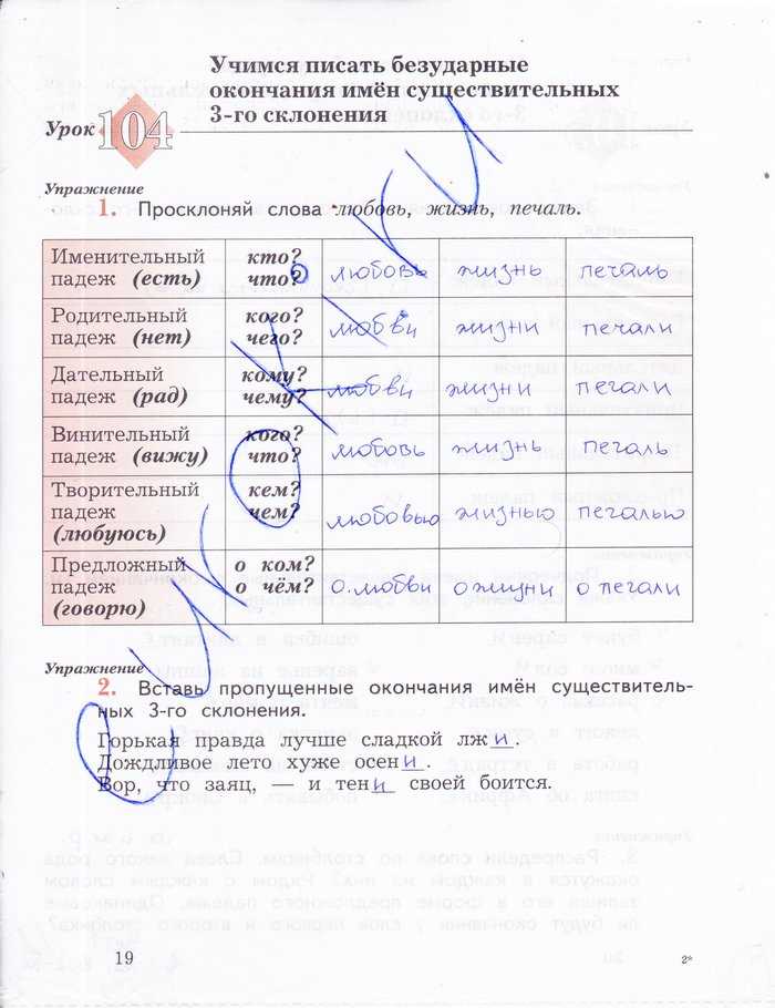 Гдз по русскому языку 2 класс кузнецова рабочая тетрадь часть 1 пишем грамотно упражнение №3 урок 65 страница 83