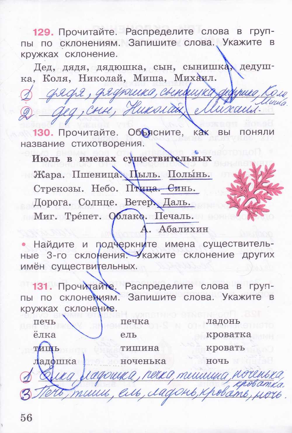 Русский язык 3 класс – авторы канакина, горецкий (рабочая тетрадь часть 1 и 2)